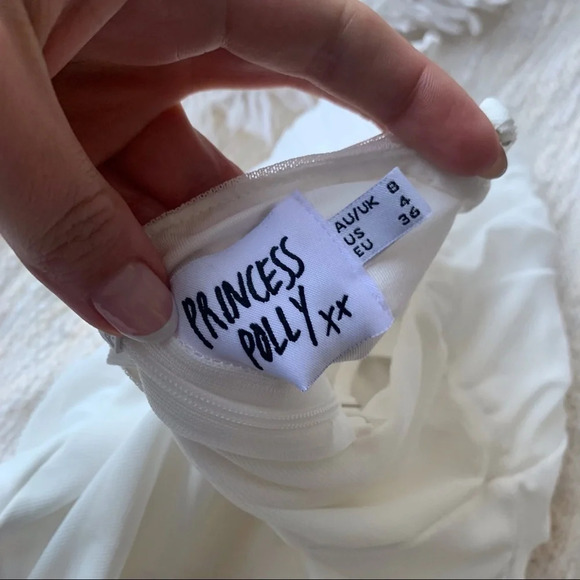 Princess Polly White Ruched Mesh Bodysuit - Picture 6 of 6